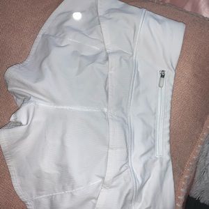 white lulu lemon shorts